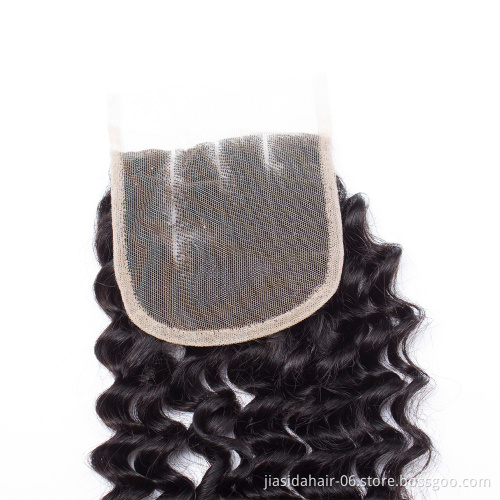 Wet and Wavy Human Hair HD Lace Closure 4x4 Wholesale 10a Indian Malaysian China Cuticle Aligned Raw Virgin Hair
